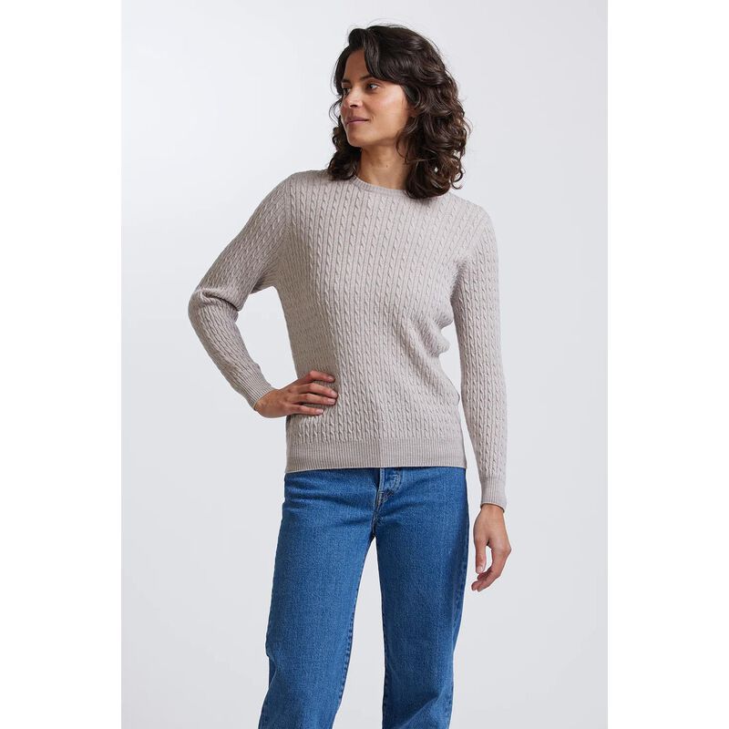 Royal Merino Cable Crew Neck Jumper image number 2